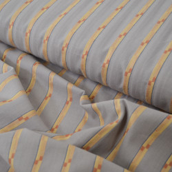 Woven striped cotton - Taupe - Calissone