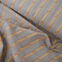 Woven striped cotton - Taupe - Calissone