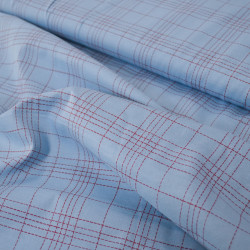Dotted Stripe Woven Cotton - Blue - Calissone