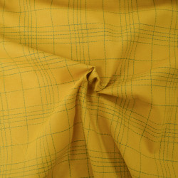 Dotted striped woven cotton - Narcissus - Calissone