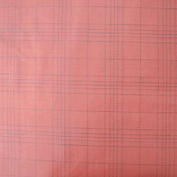 Dotted striped woven cotton - Terracotta - Calissone