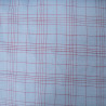 Coton tissé à rayures pointillées - Bleu - Calissone