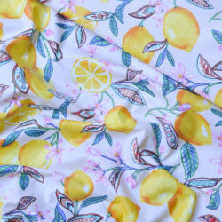 Toile de coton enduit citrons - Calissone