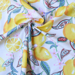 Lemon coated cotton canvas - Calissone