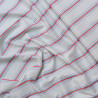 Toile de coton enduit rayures - Calissone