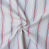 Toile de coton enduit rayures - Calissone