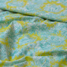 Cretonne de coton toile de Jouy pop - Vert et Bleu - Calissone