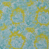 Cretonne de coton toile de Jouy pop - Vert et Bleu - Calissone