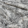 Toile de Jouy coton lin - Noir - Calissone