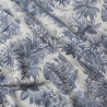 Toile de Jouy coton lin - Marine - Calissone