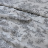 Toile de Jouy cotton cretonne - Black - Calissone