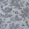 Cretonne de coton toile de Jouy - Noir - Calissone