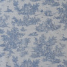 Cretonne de coton toile de Jouy - Marine - Calissone