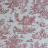 Cretonne de coton toile de Jouy - Rouge - Calissone