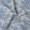 Toile de Jouy cotton cretonne - Navy - Calissone