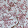 Cretonne de coton toile de Jouy - Rouge - Calissone