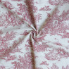 Cretonne de coton toile de Jouy - Rouge - Calissone