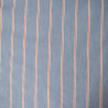 Denim à rayures - Bleu clair et rouge larges rayures - Calissone
