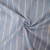 Denim à rayures - Bleu clair et rouge larges rayures - Calissone
