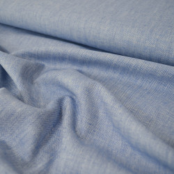 Lin coton chevron - Bleu - Calissone