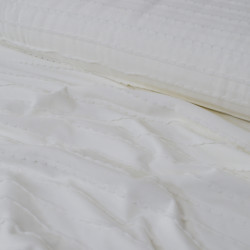 Plain jersey with ruffles - White - Calissone