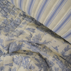 Matelassé de coton mini pastorale - Bleu - Calissone