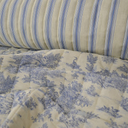 Matelassé de coton mini pastorale - Bleu - Calissone