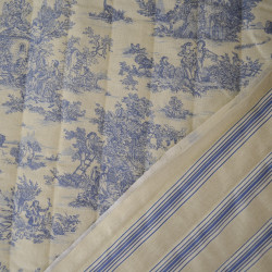 Matelassé de coton mini pastorale - Bleu - Calissone