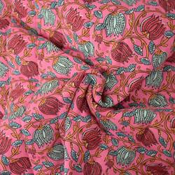 Matelassé de coton fleurs et rayures - Calissone