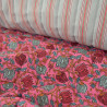 Quilted cotton flowers and stripes - Calissone