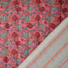 Matelassé de coton fleurs et rayures - Calissone