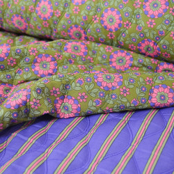 Floral and striped quilted - Purple - Calissone