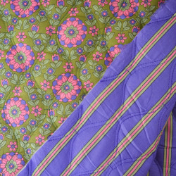 Floral and striped quilted - Purple - Calissone