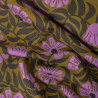 Canvas coton fleurs roses - Moccha - Calissone