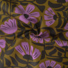 Cotton canvas pink flowers - Moccha - Calissone