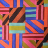 Multicolored striped cotton canvas - Calissone