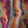 Multicolored watercolor cotton satin - Burgundy - Calissone