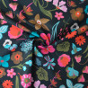Melancholy floral cotton poplin - Dark - Calissone