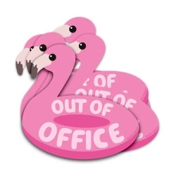 Autocollant flamant rose Out of Office - Calissone