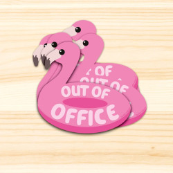 Out of Office Flamingo Sticker - Calissone