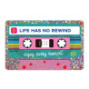 Autocollant à paillettes cassette - Life has no rewind - Calissone