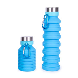 Gourde pliable silicone 0,5l - Bleu - Calissone