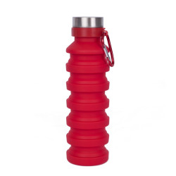 Gourde pliable silicone 0,5l - Rouge - Calissone