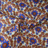Matelassé floral et rayures - Caramel et bleu cobalt - Calissone