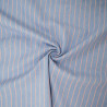 Denim à rayures - Bleu clair et rouge fines rayures - Calissone
