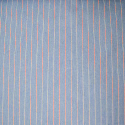 Denim à rayures - Bleu clair et rouge fines rayures - Calissone