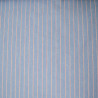 Denim à rayures - Bleu clair et rouge fines rayures - Calissone