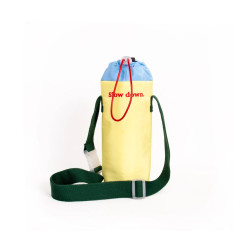 Porte bouteille Slow down - Jaune et bleu - Calissone