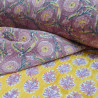 Matelassé double face Block print - Yellow & Old pink - Calissone