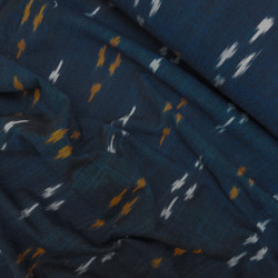 Coton indien Ikat - Marine - Calissone